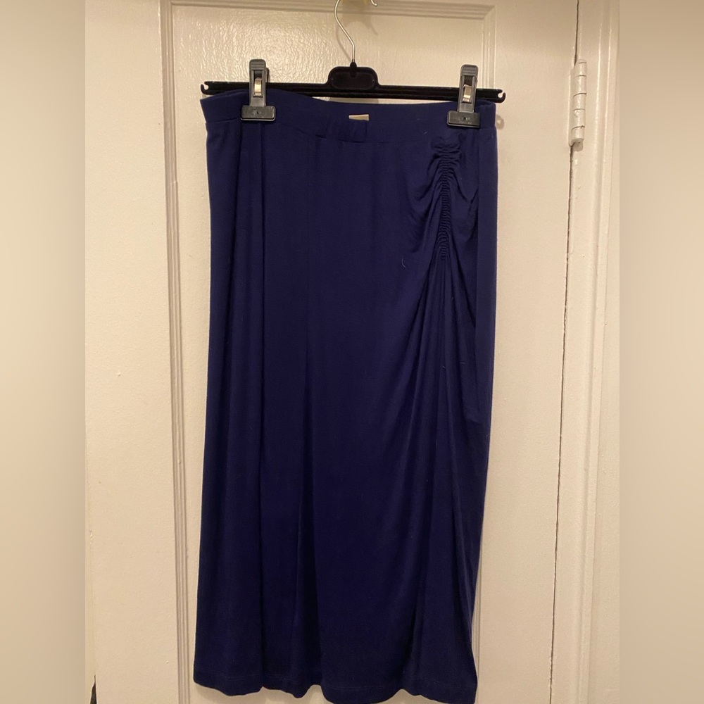 NWT Anthropologie Maeve Deep Blue Midi Skirt Medium